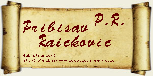 Pribisav Raičković vizit kartica